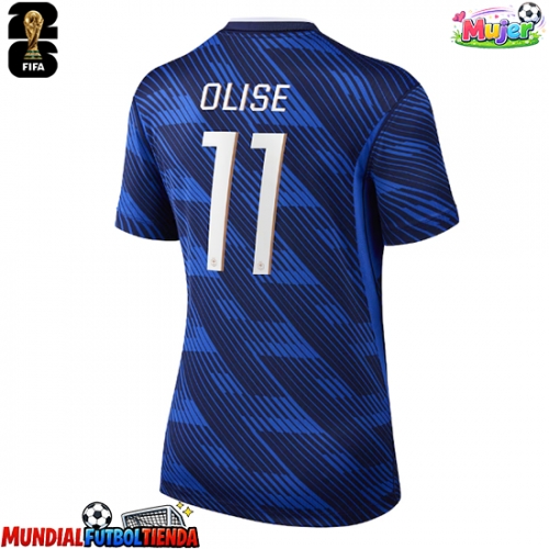 Camiseta Francia Michael Olise #11 Primera Equipación Replica Mundial 2026 para mujer mangas cortas